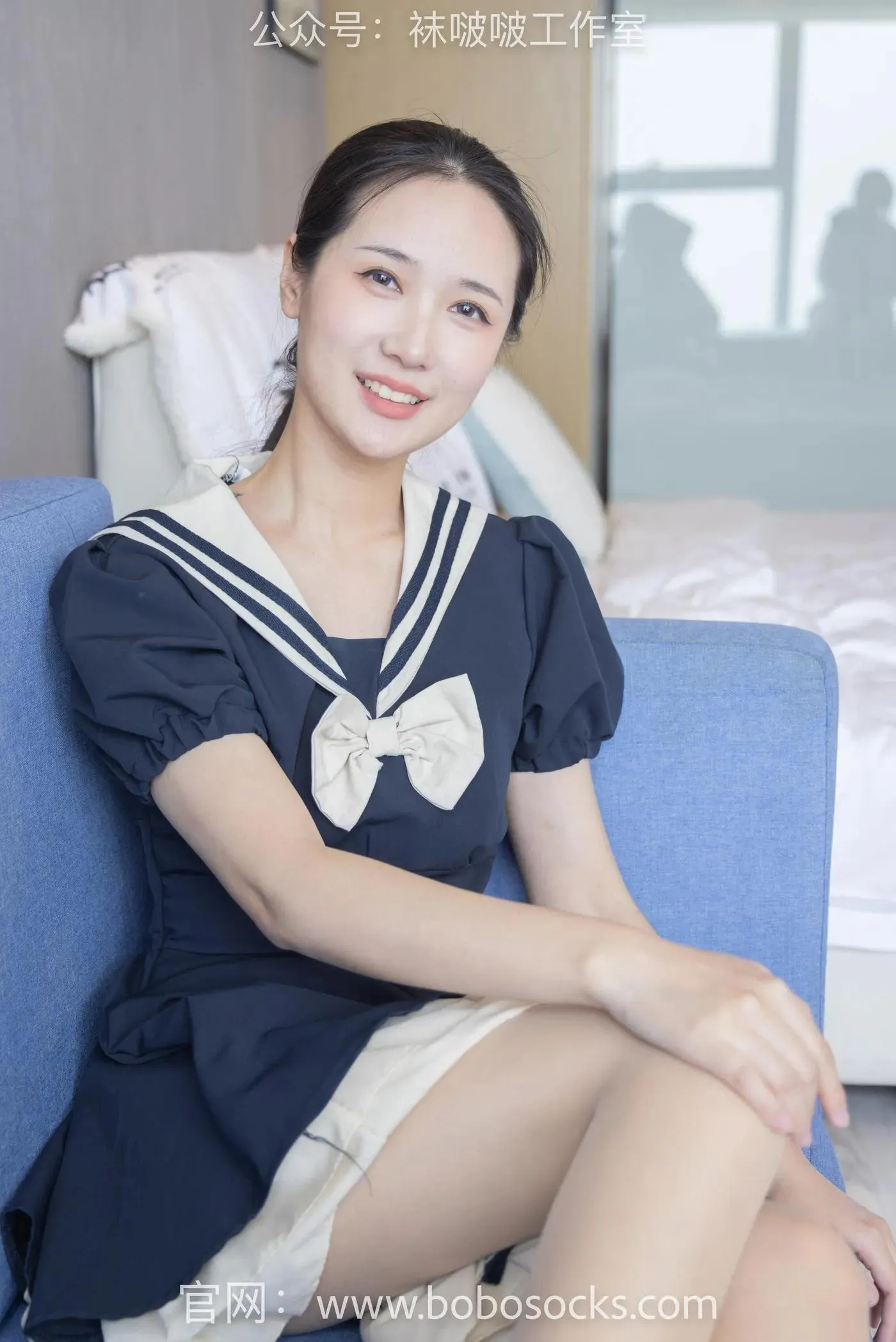 [BoBoSocks袜啵啵]NO.107 小安-平底鞋、白棉袜、肉丝 [140P]插图6